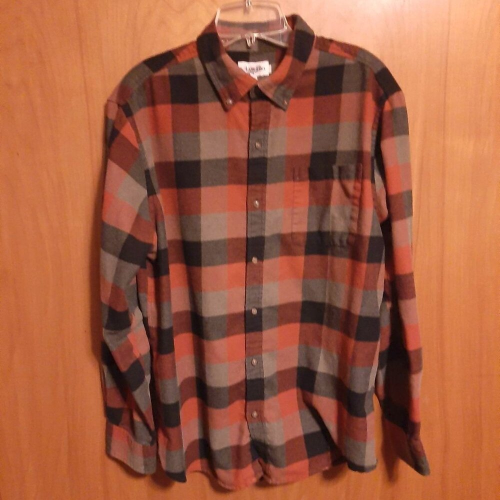 MEN’S SHIRT LS PLAID, SIZE L